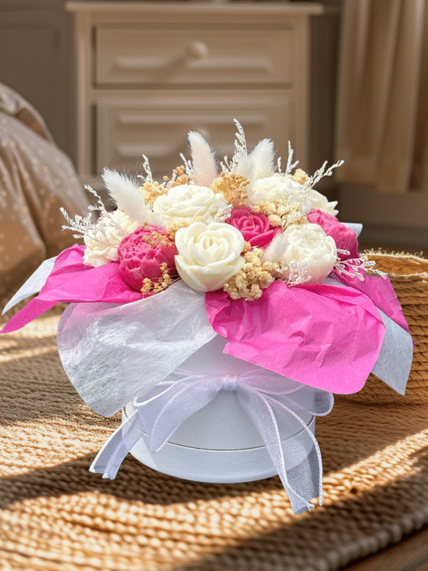Bouquet éternel Rose vanillée