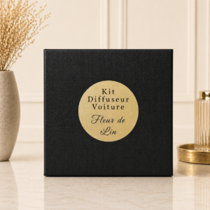 Coffret diffuseur voiture Fleur de lin