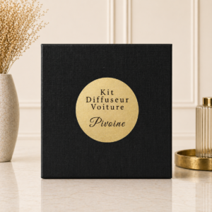 Coffret diffuseur voiture Pivoine